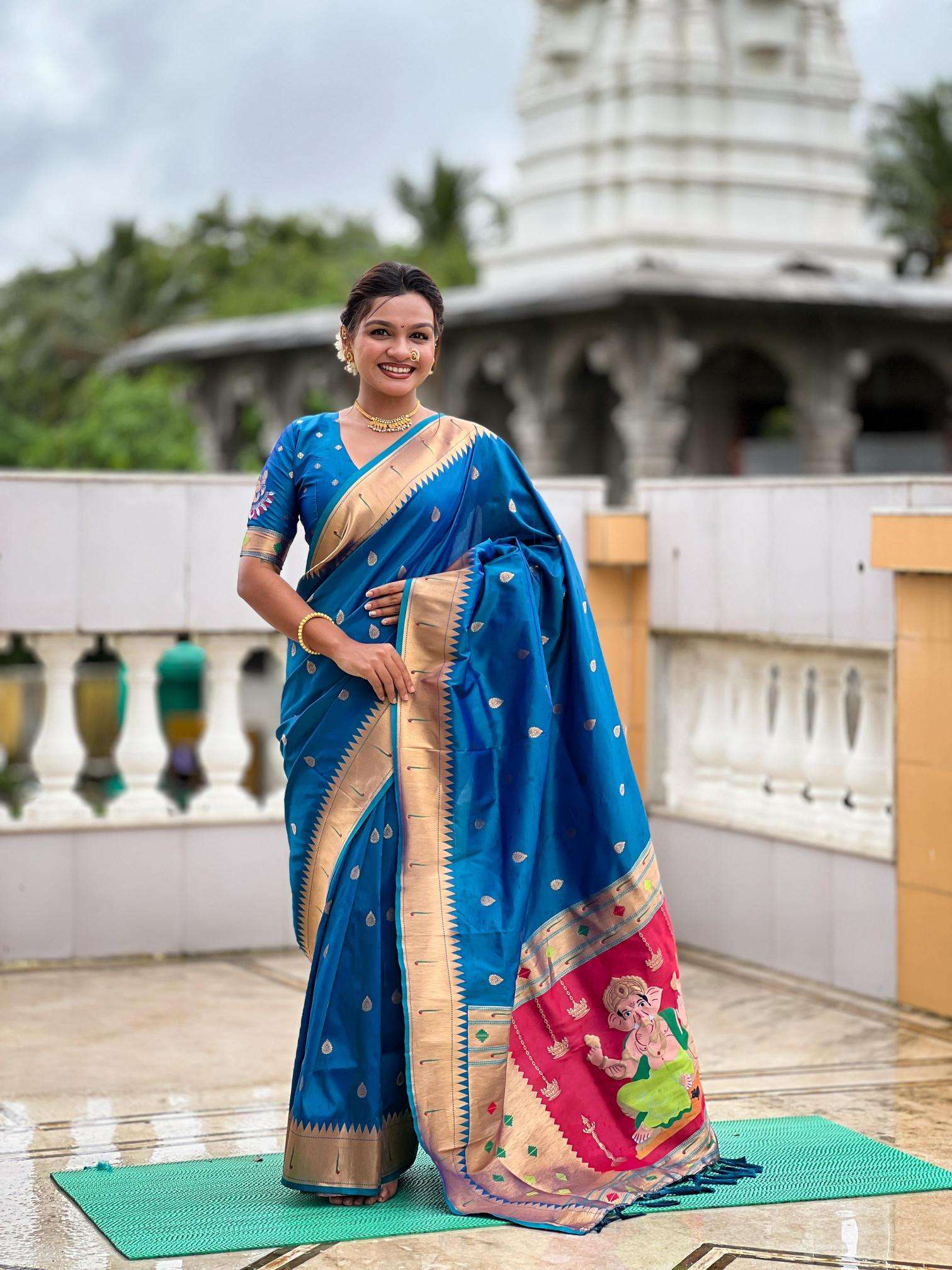 Anupama ganpati special soft pethani silk Wholesale saree manufacturer in India