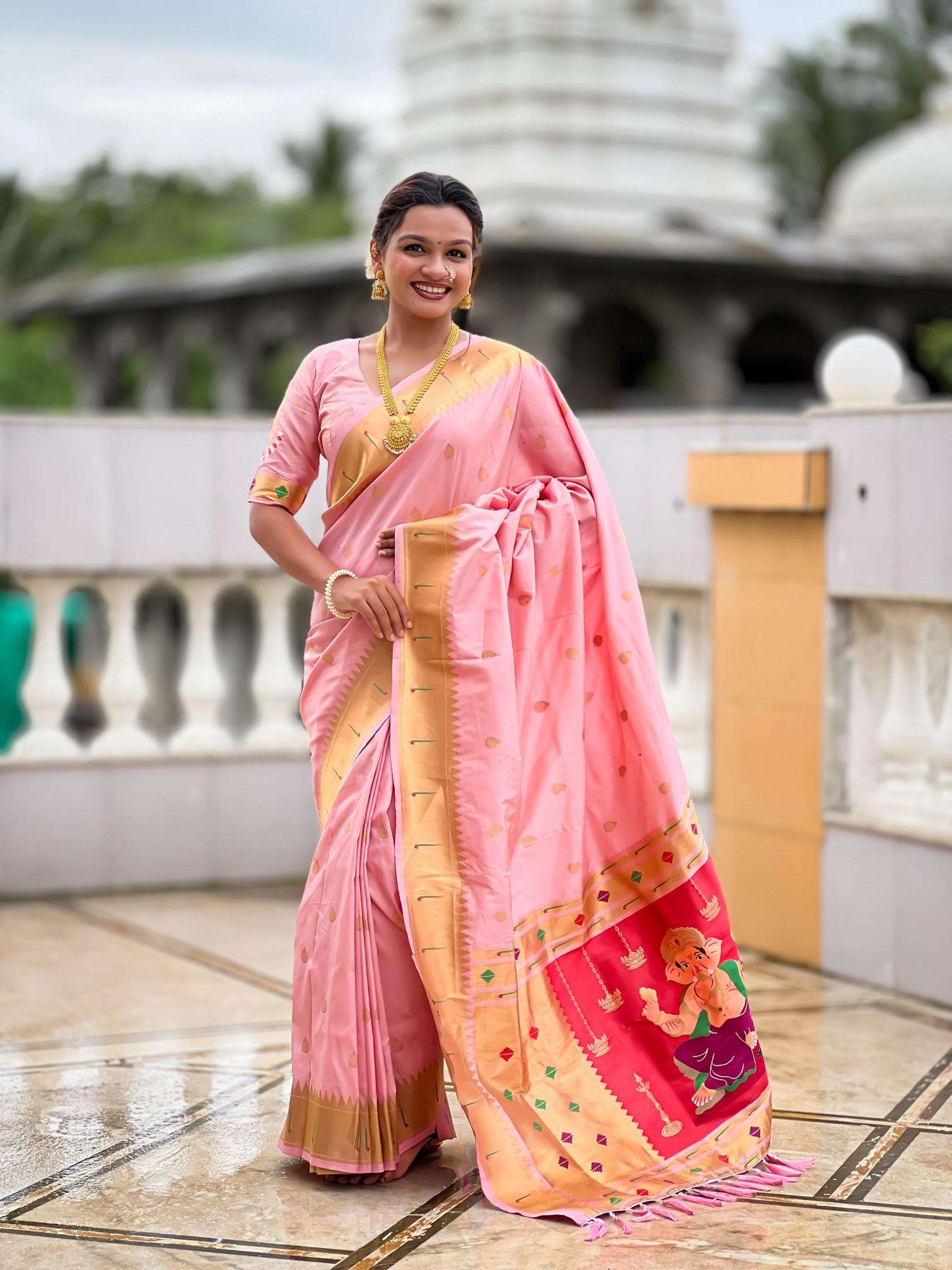 Anupama ganpati special soft pethani silk Wholesale saree manufacturer in India