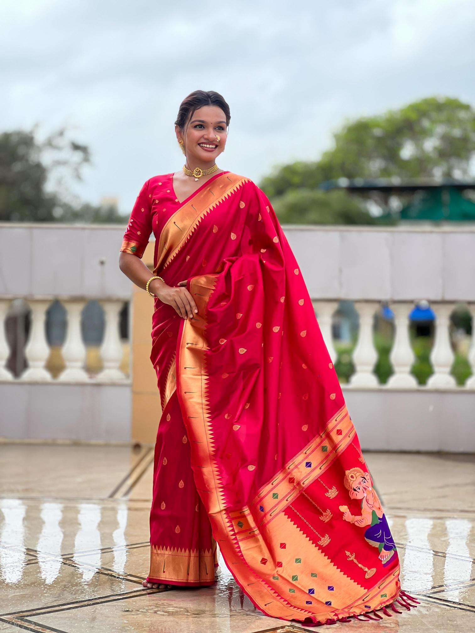Anupama ganpati special soft pethani silk Wholesale saree manufacturer in India