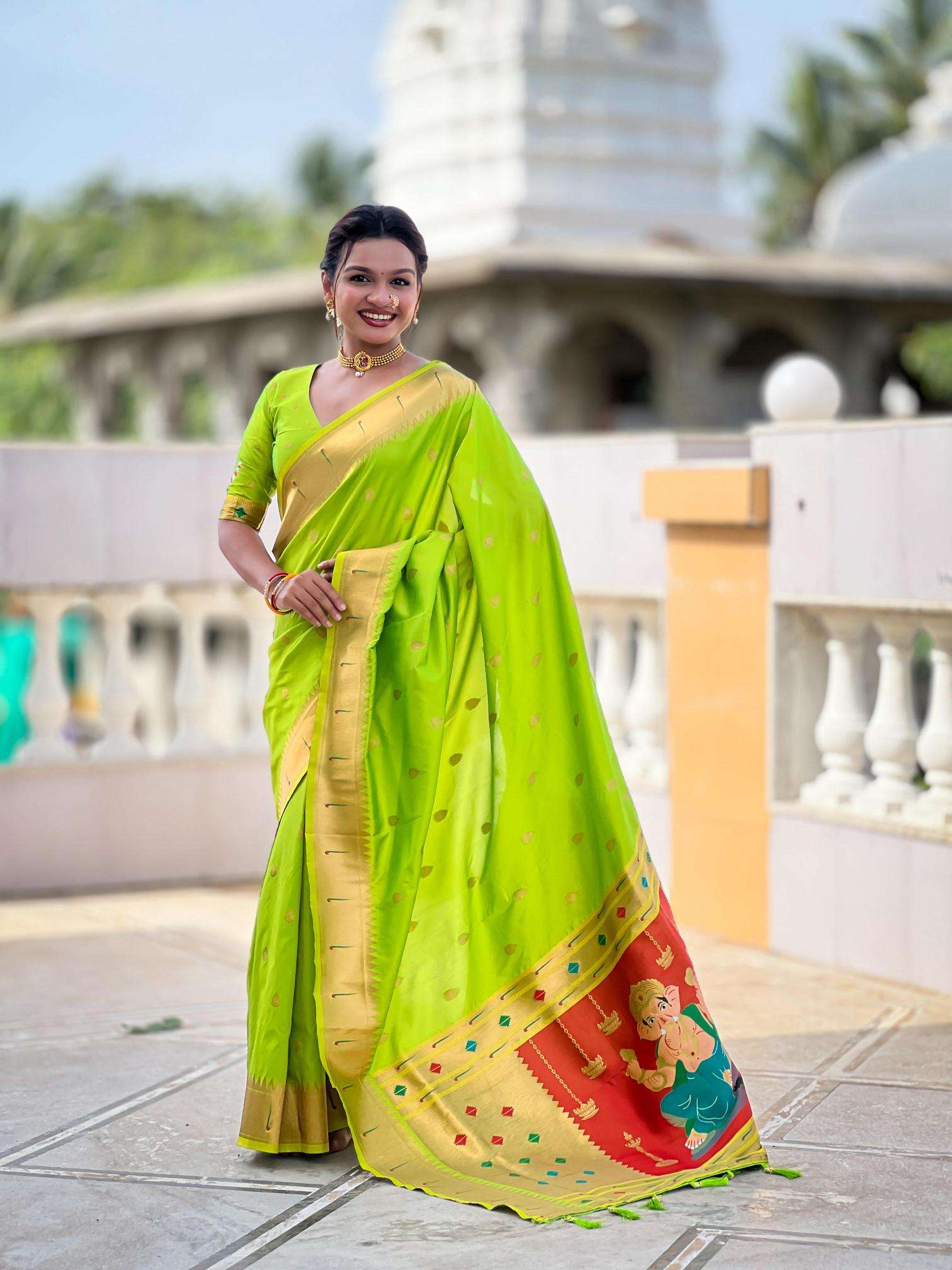 Anupama ganpati special soft pethani silk Wholesale saree manufacturer in India