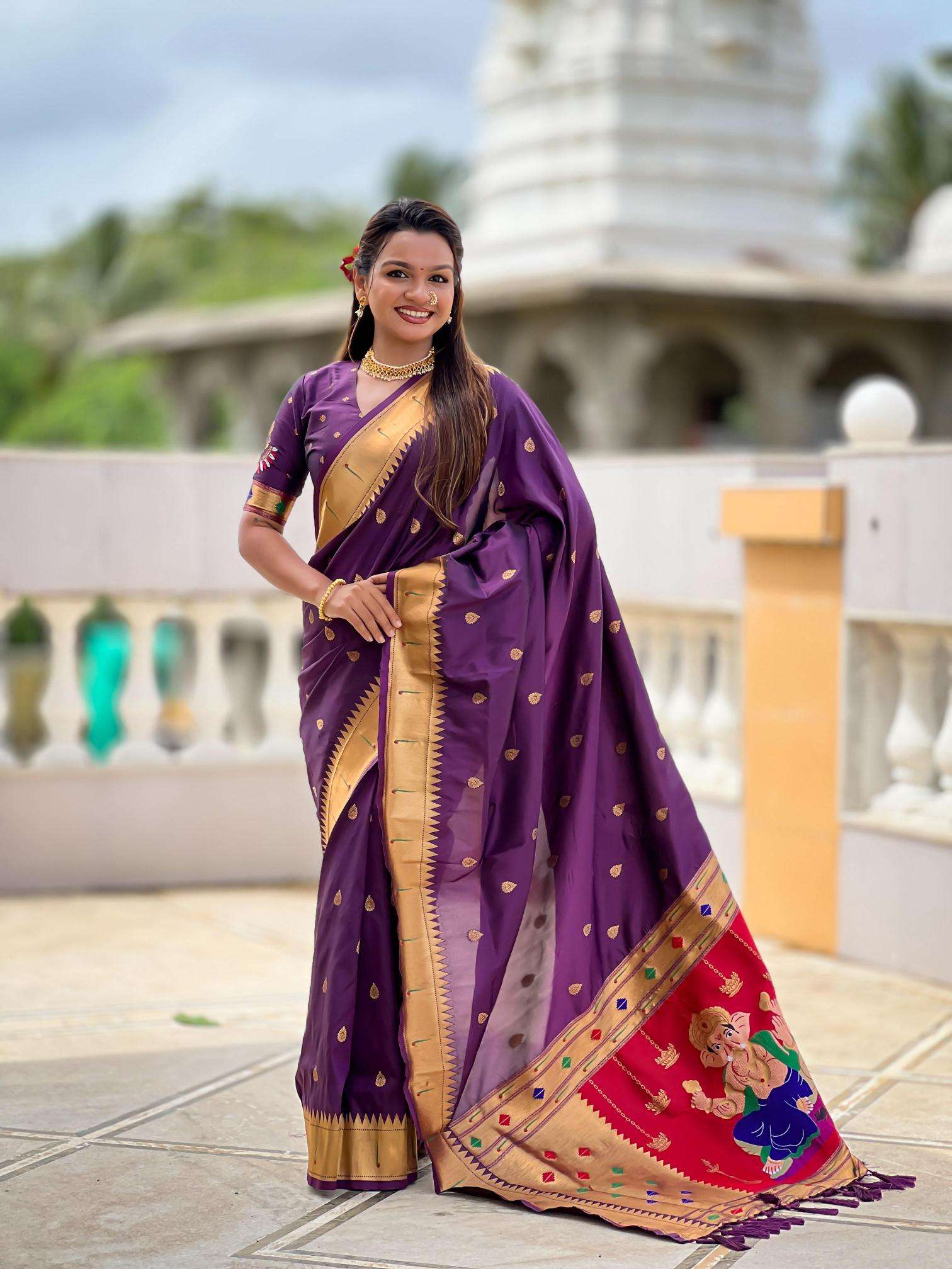 Anupama ganpati special soft pethani silk Wholesale saree manufacturer in India