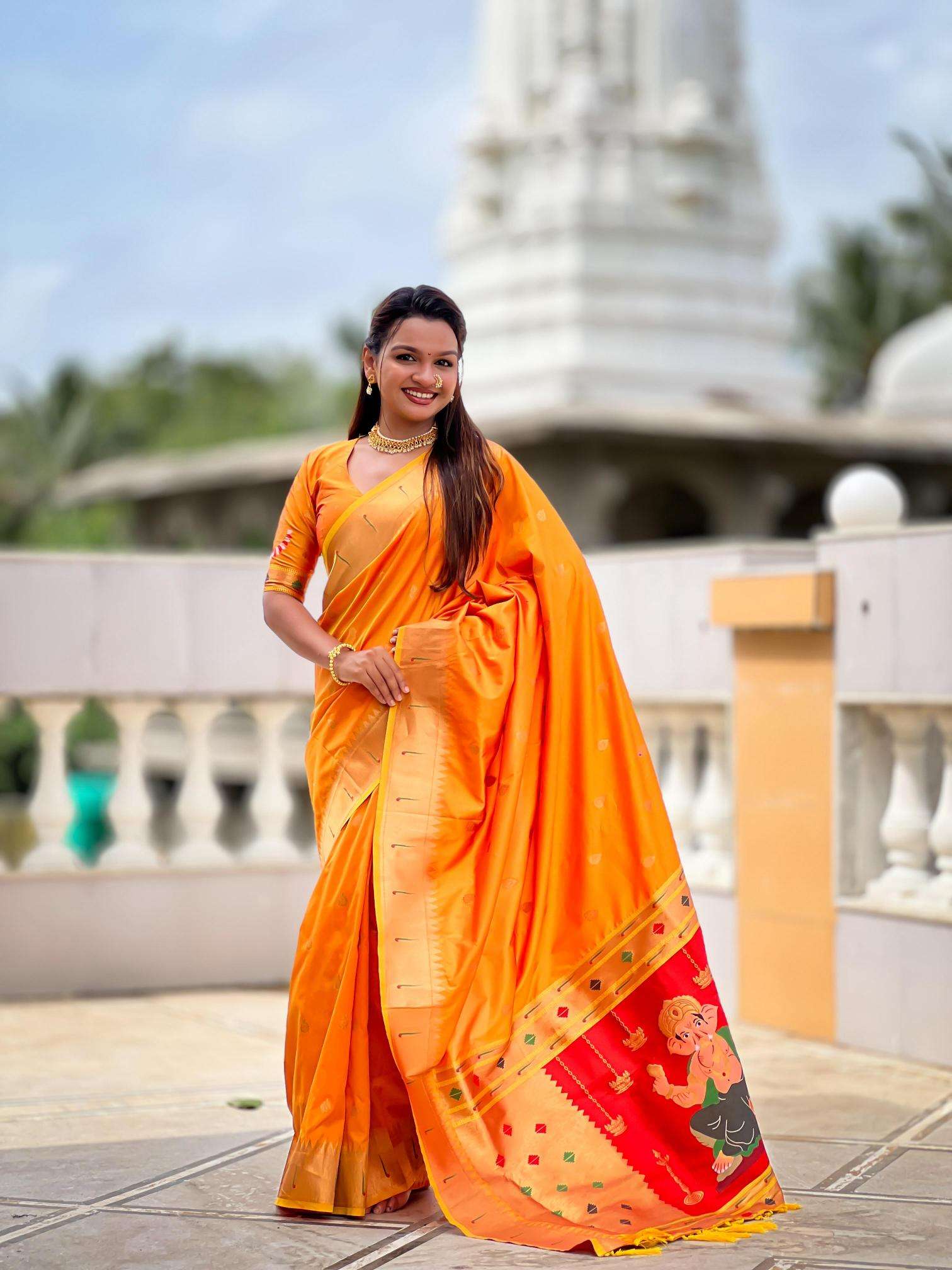 Anupama ganpati special soft pethani silk Wholesale saree manufacturer in India