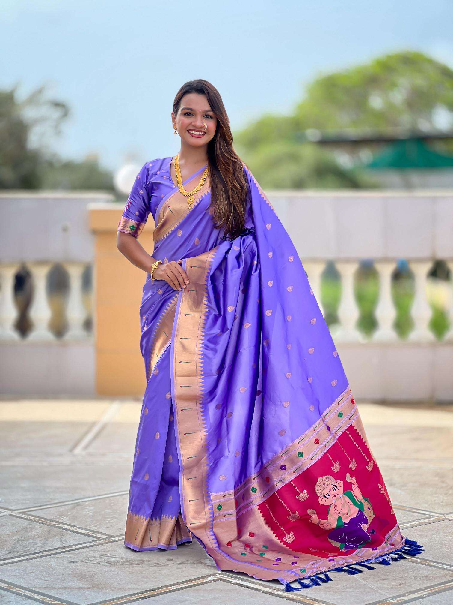 Anupama ganpati special soft pethani silk Wholesale saree manufacturer in India