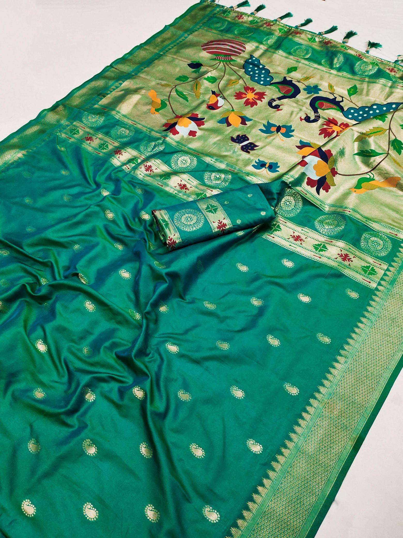 Anupama matka paithani silk Saree bulk export from India