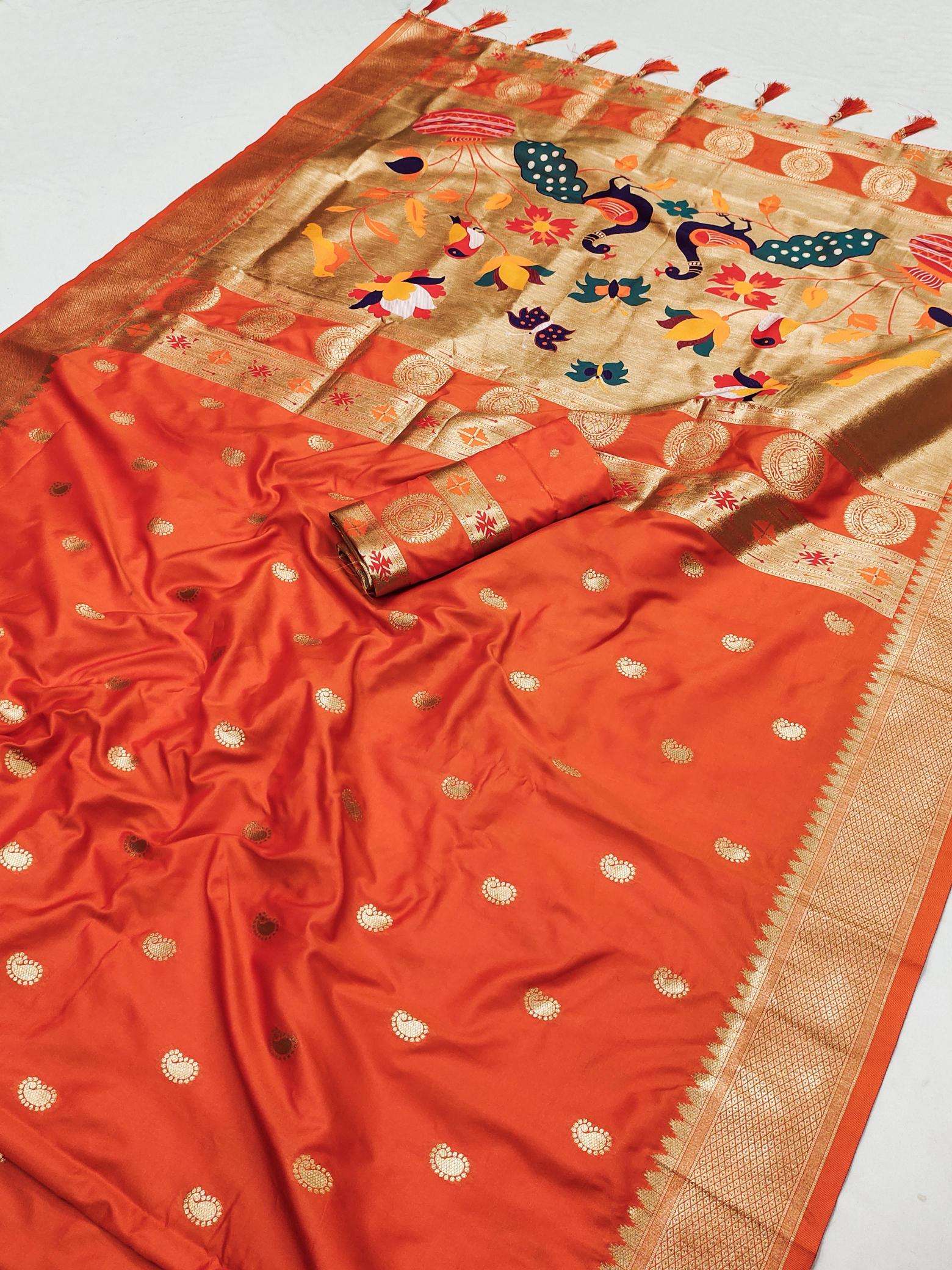 Anupama matka paithani silk Saree bulk export from India