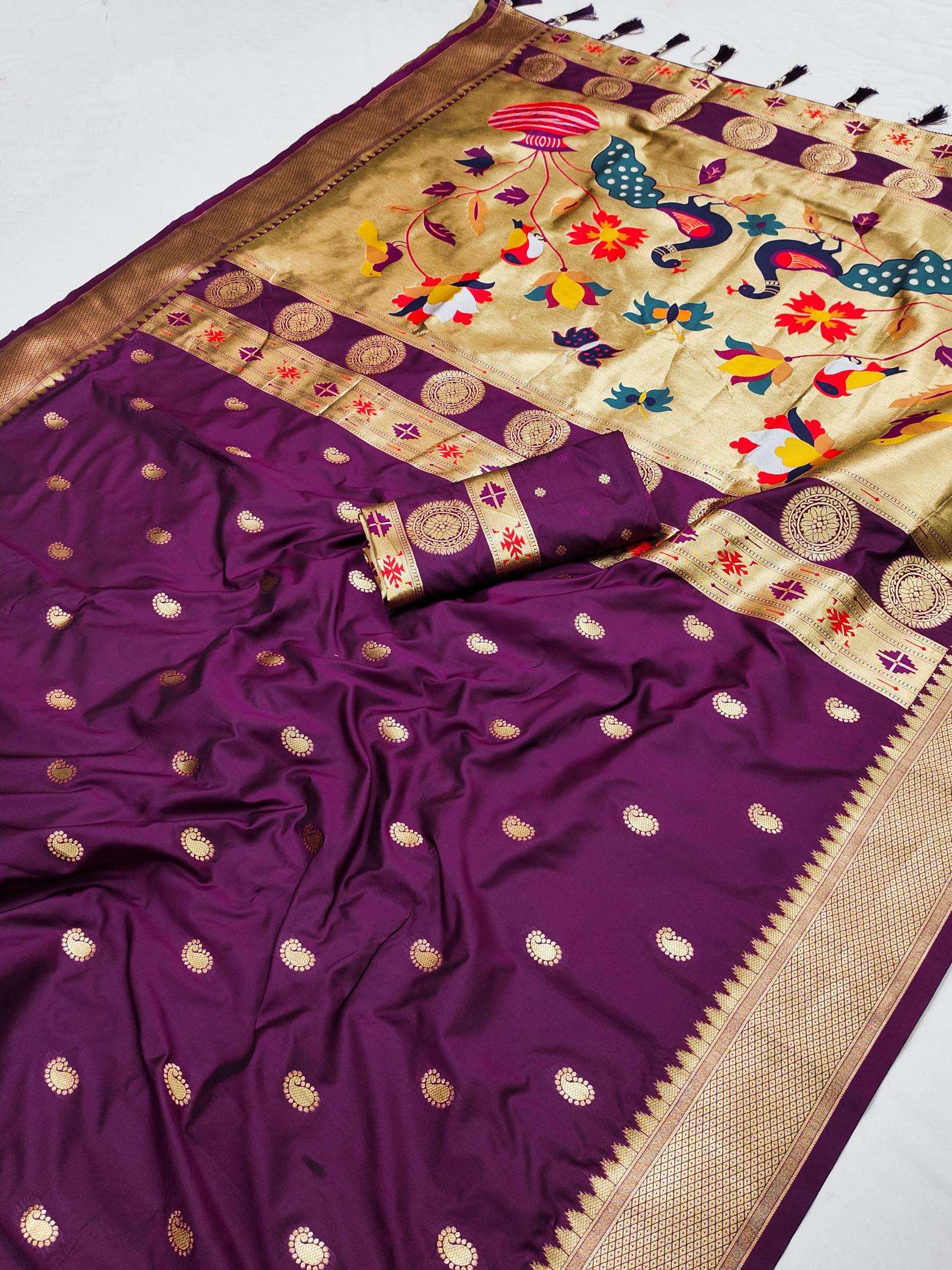 Anupama matka paithani silk Saree bulk export from India
