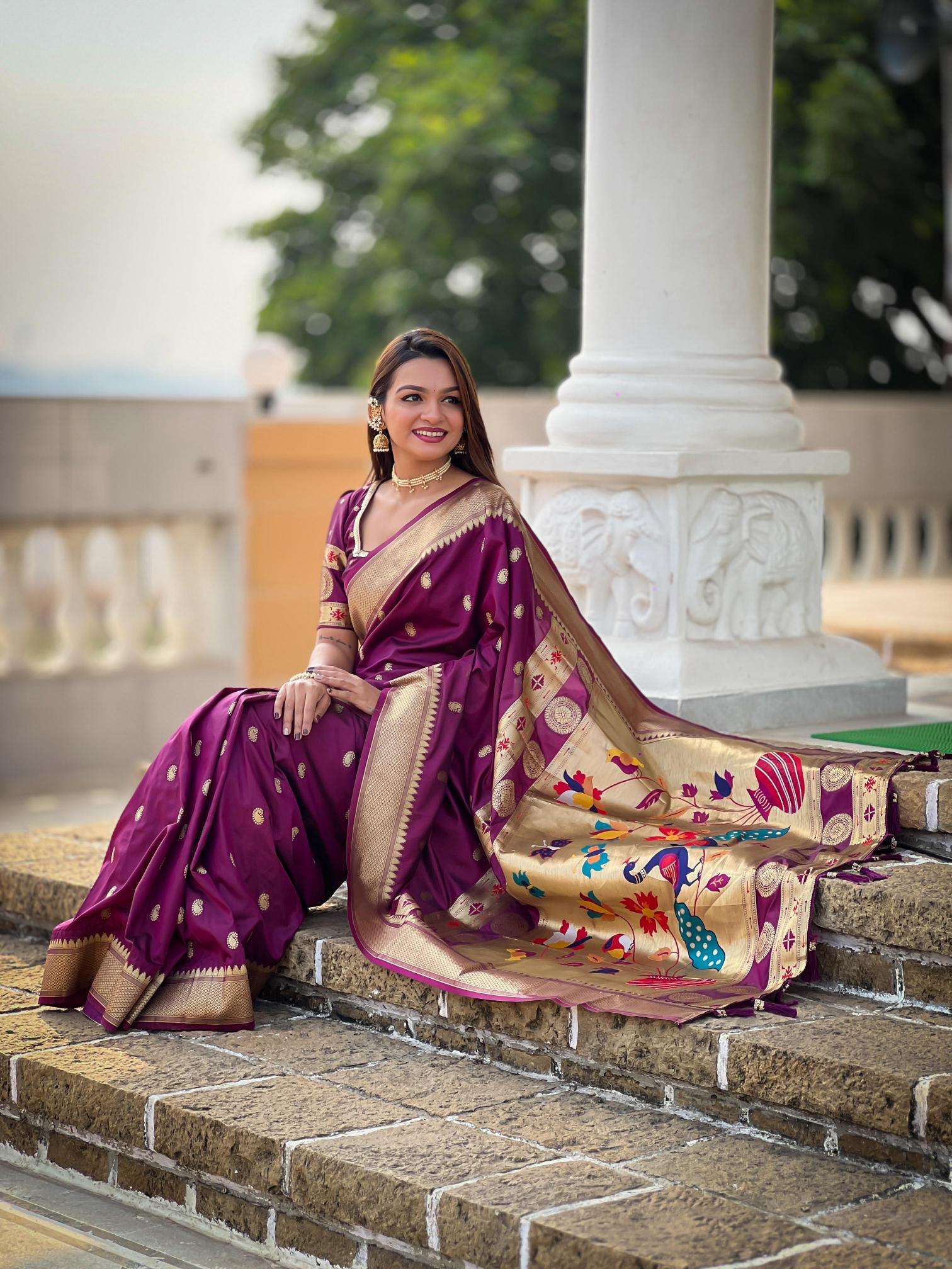 Anupama matka paithani silk Saree bulk export from India