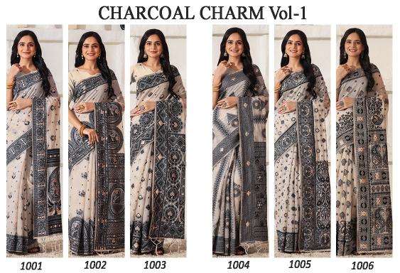 Astita CHARCOAL CHARM Wholesale saree market in Pune