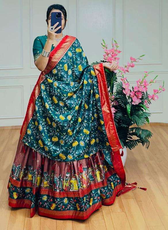 BARATI Tussar Silk Bridal lehenga suppliers in Gujarat
