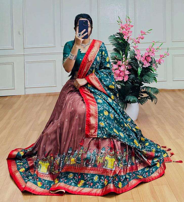 BARATI Tussar Silk Bridal lehenga suppliers in Gujarat