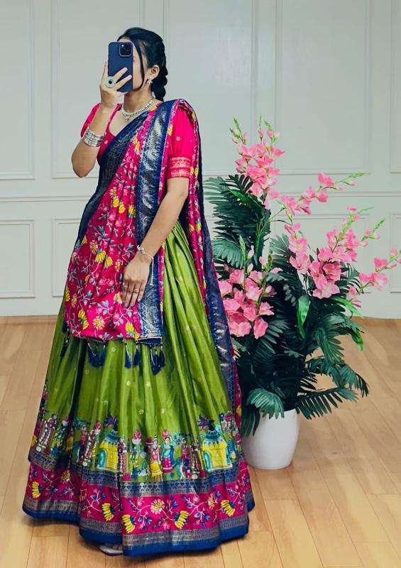 BARATI Tussar Silk Bridal lehenga suppliers in Gujarat
