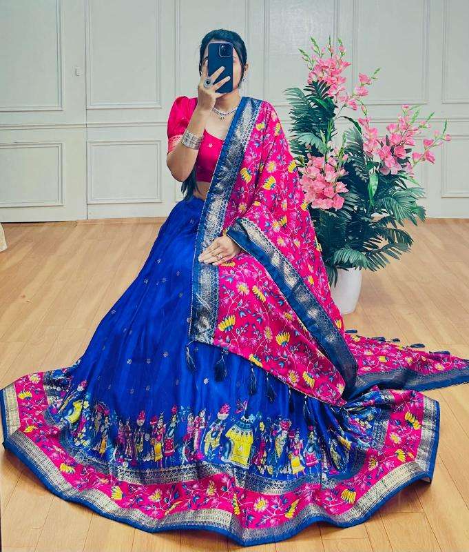 BARATI Tussar Silk Bridal lehenga suppliers in Gujarat