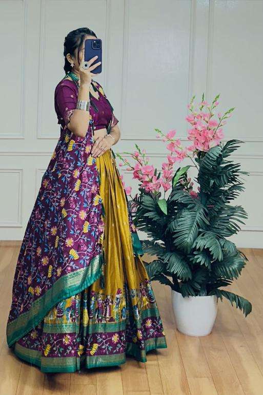 BARATI Tussar Silk Bridal lehenga suppliers in Gujarat