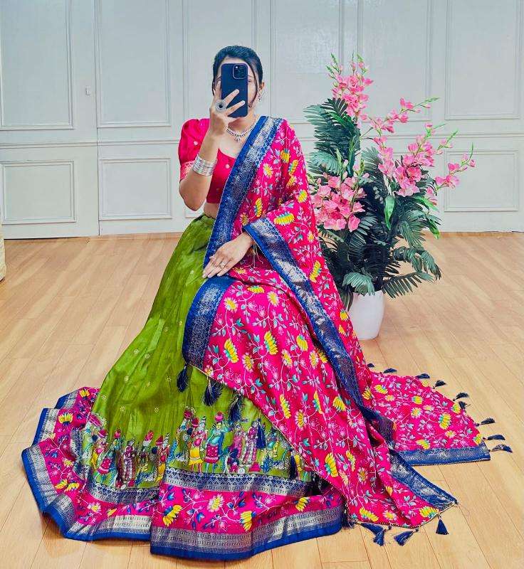 BARATI Tussar Silk Bridal lehenga suppliers in Gujarat