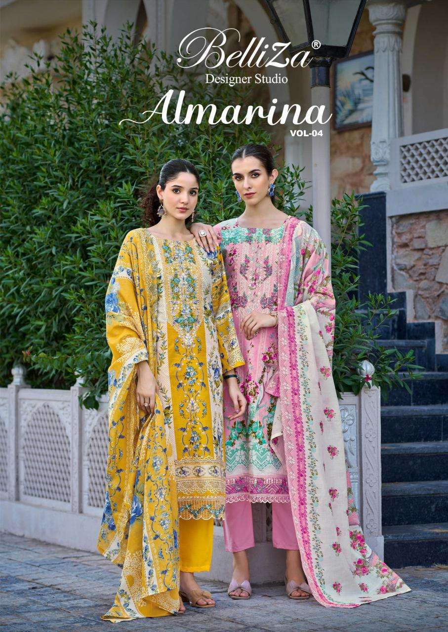 Belliza designer studio almarina vol 4 Dress materials wholesale prices in Mumbai