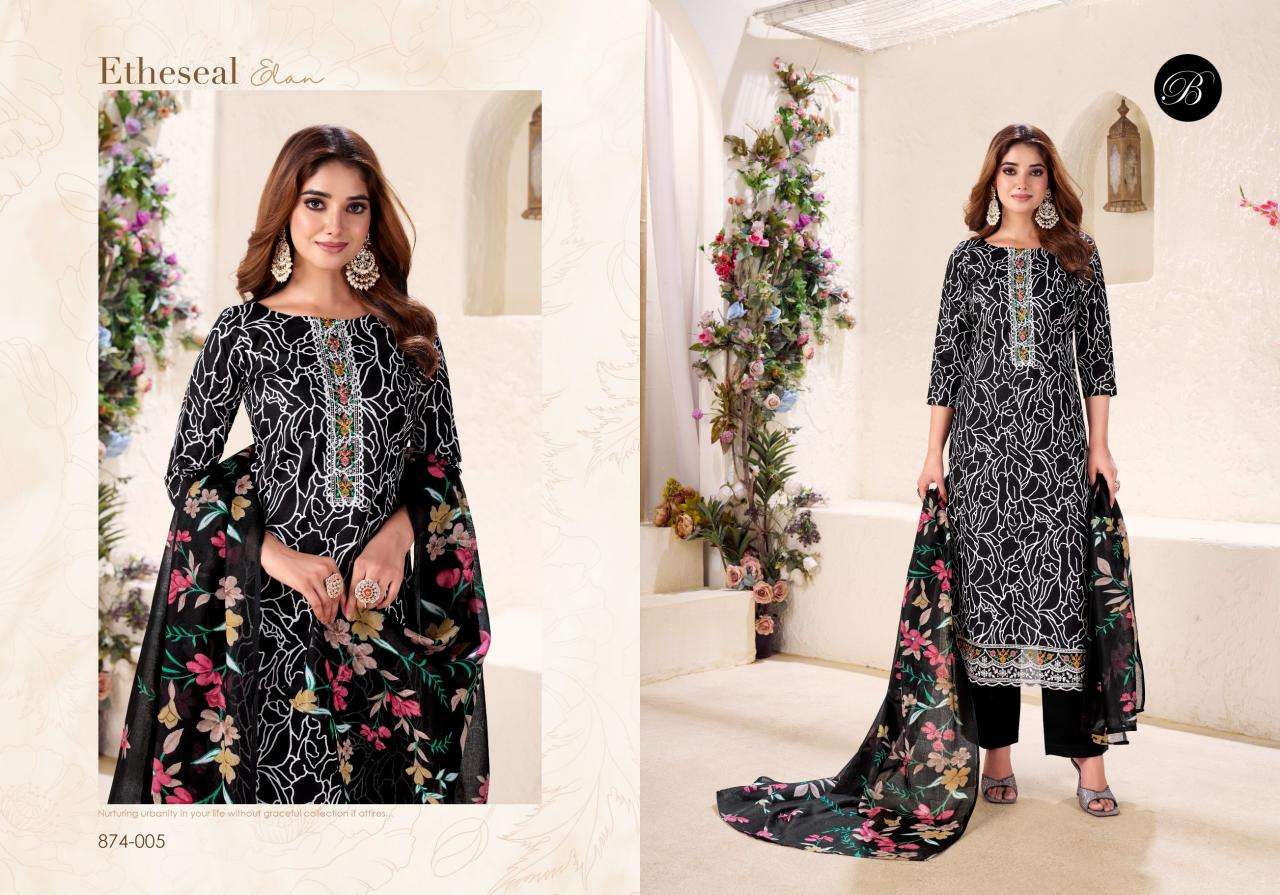 Belliza designer studio nazma Printed dress materials wholesale Mumb