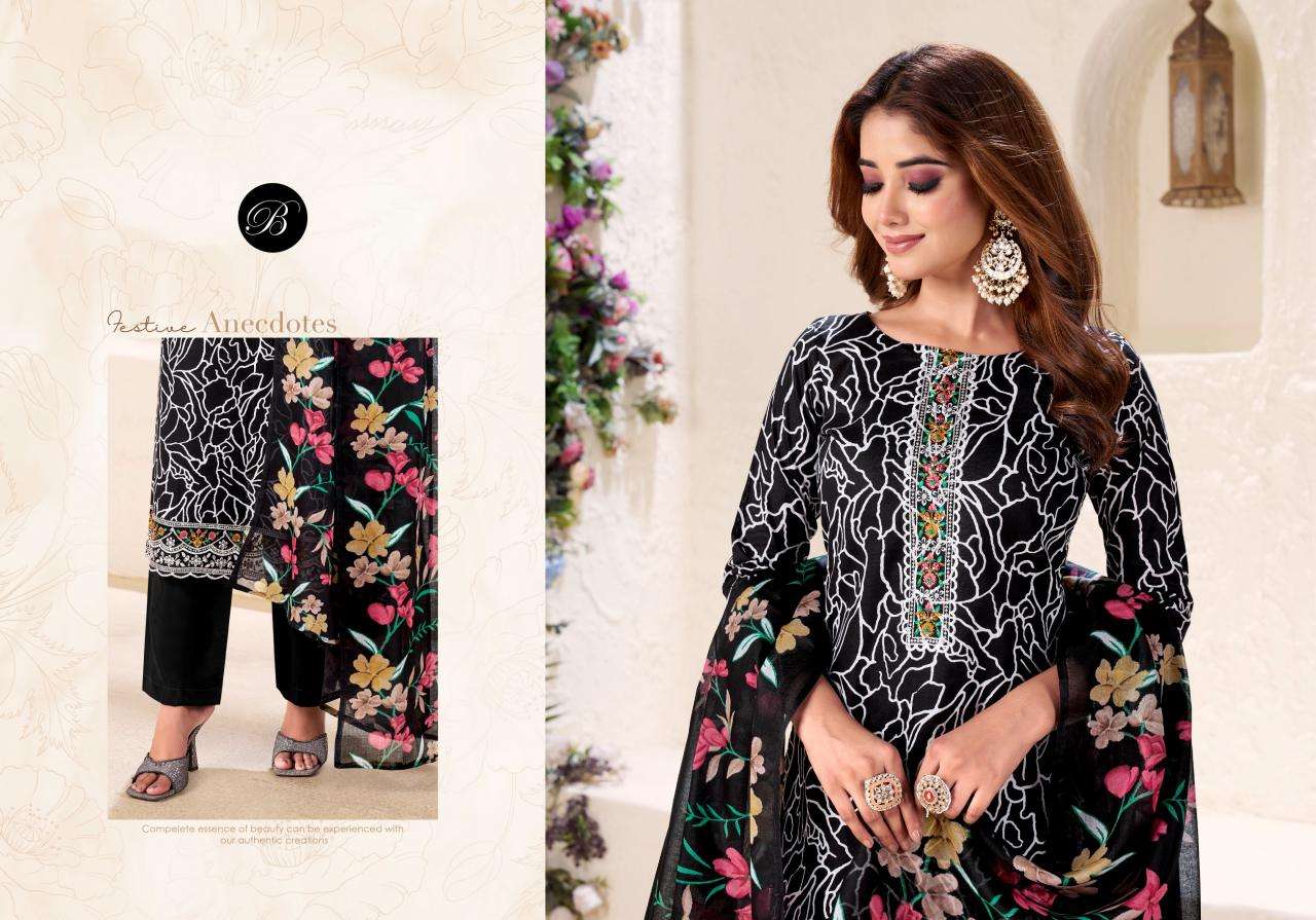 Belliza designer studio nazma Printed dress materials wholesale Mumb