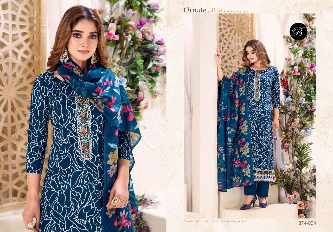 Belliza designer studio nazma Printed dress materials wholesale Mumb