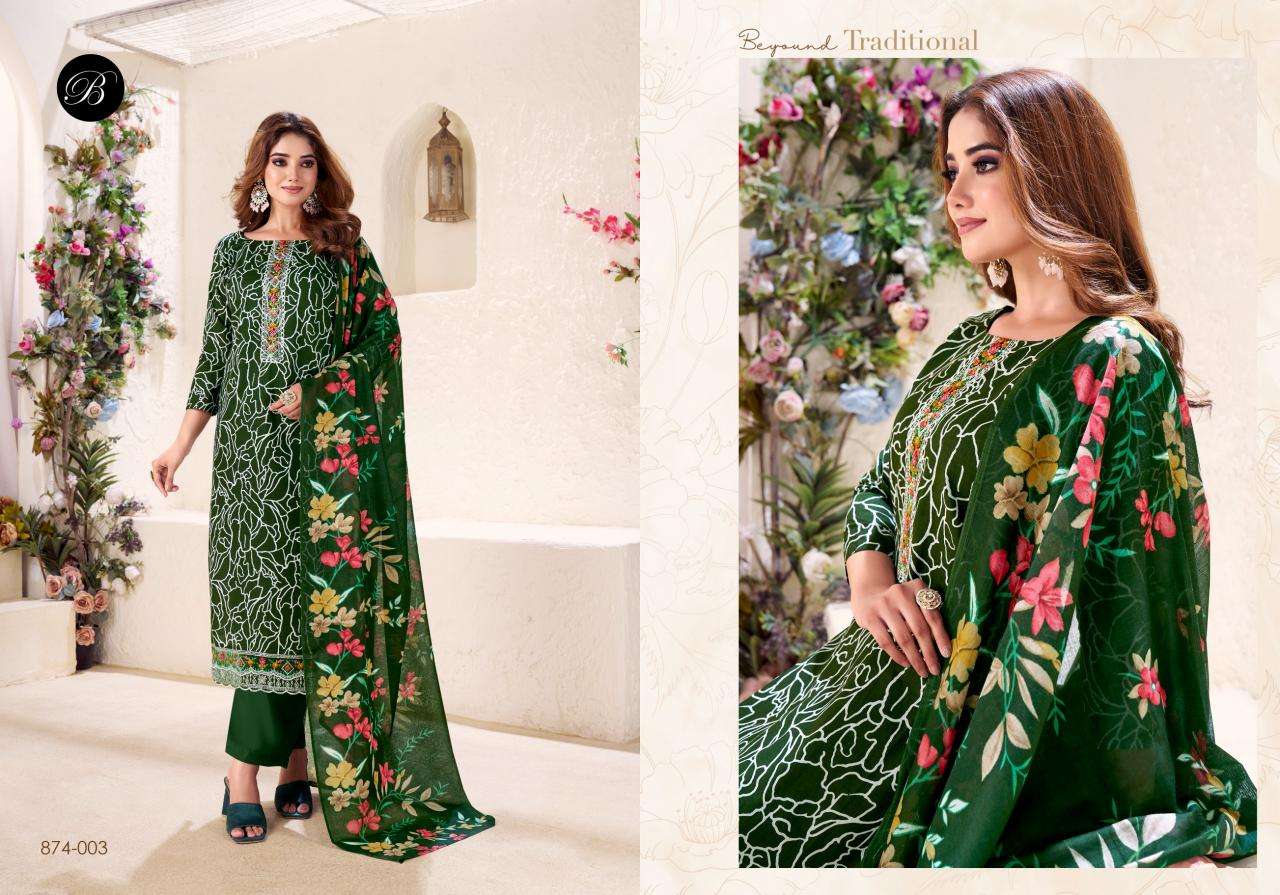 Belliza designer studio nazma Printed dress materials wholesale Mumb