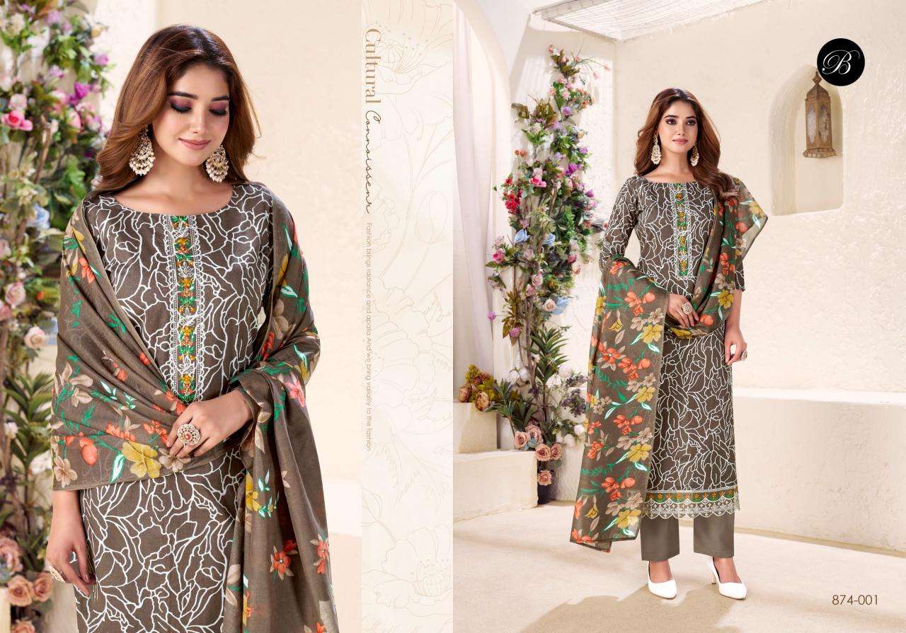 Belliza designer studio nazma Printed dress materials wholesale Mumb