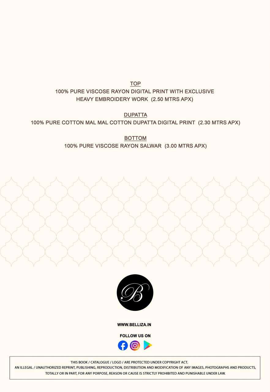 Belliza designer studio riwayat vol 12 Indian dress materials wholesale