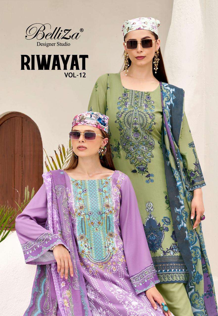 Belliza designer studio riwayat vol 12 Indian dress materials wholesale