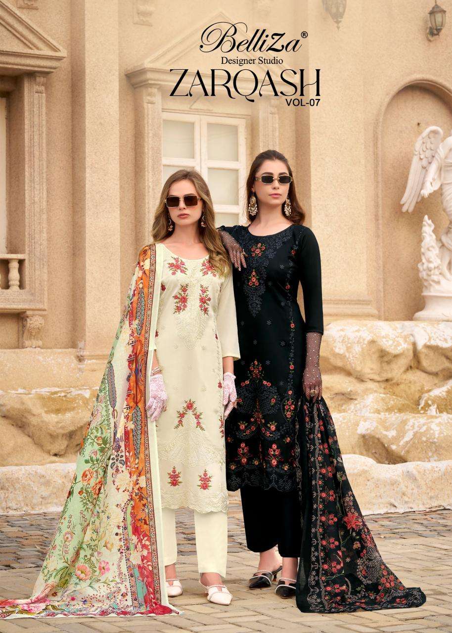 Belliza designer studio zarqash vol 7 Dress material wholesale market in Kalupur