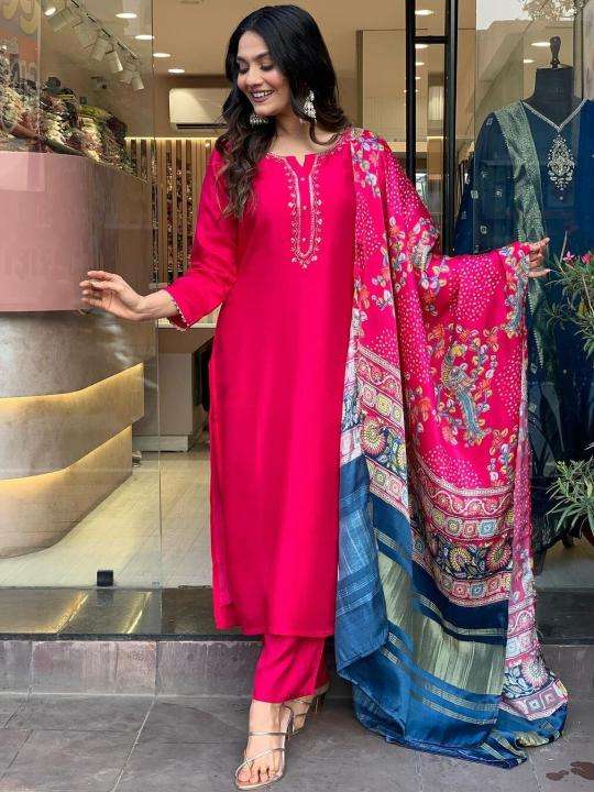 Bitto NK460 gajri viscose embroidery Wholesale kurtis suppliers in India