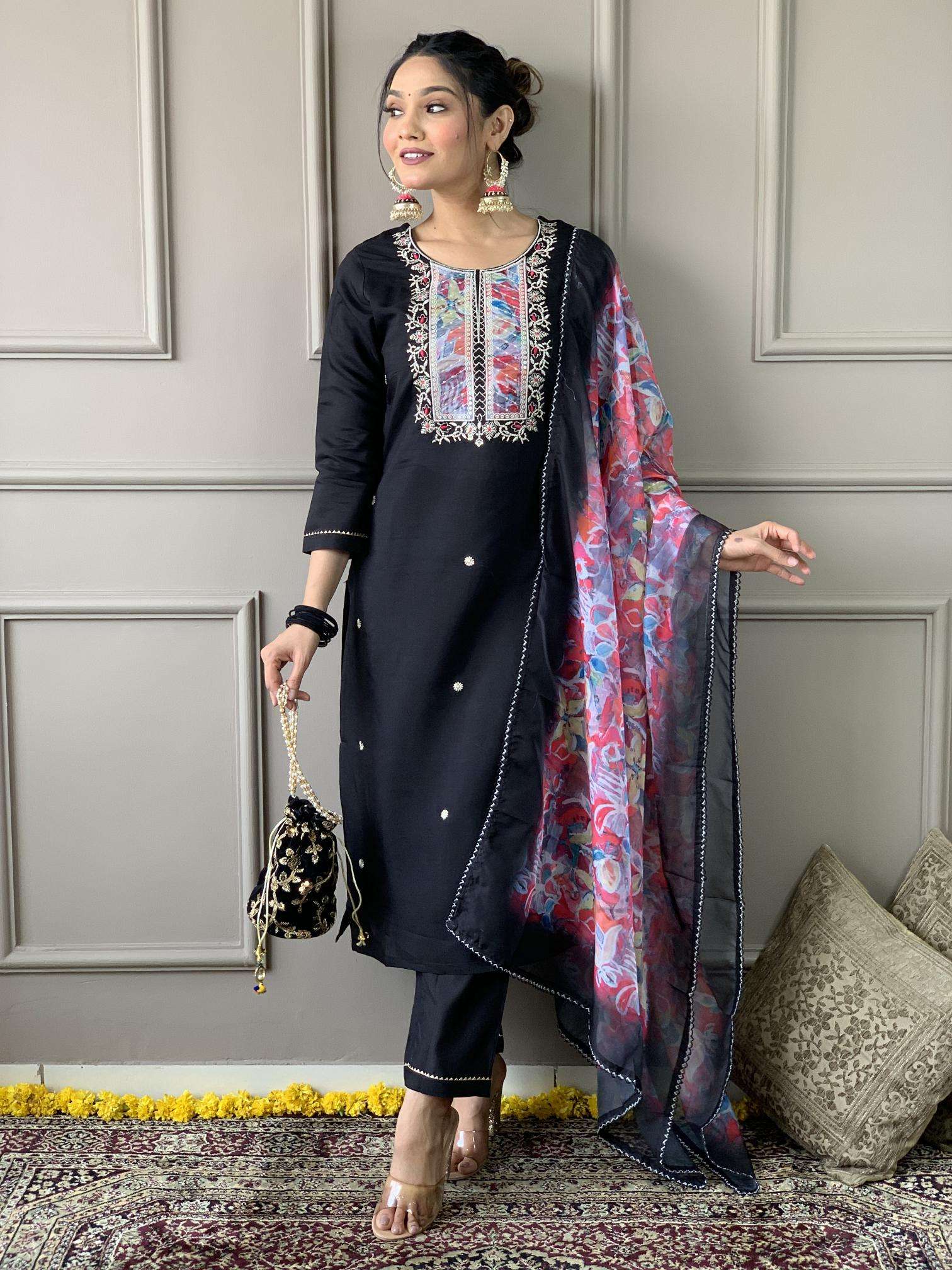 Bitto NK543 black rayon slub Kurti wholesale price