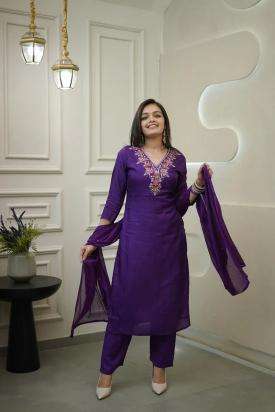 Bitto riva purple vichitra Designer kurtis in Ahmedabad