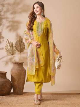 Bitto shree masturd yellow Wholesale kurtis in India