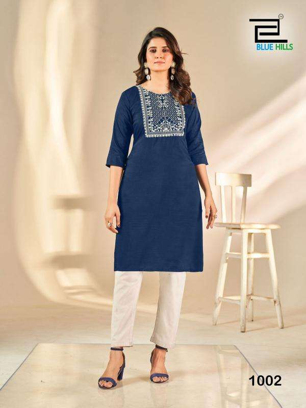 Blue hills sonia indian kurti long dress