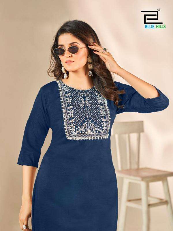 Blue hills sonia indian kurti long dress
