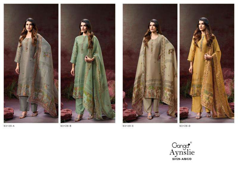 Ganga aynslie 3129 Dress materials wholesale in Surat