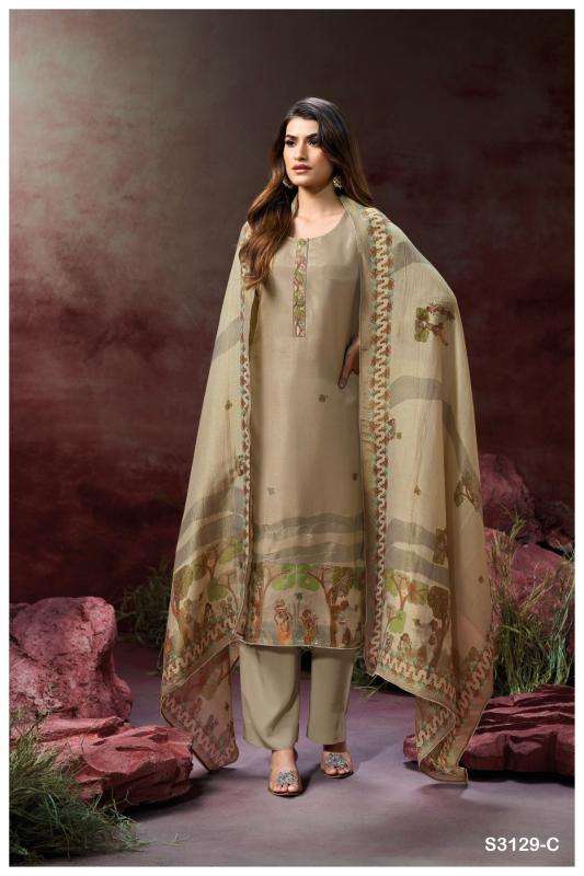 Ganga aynslie 3129 Dress materials wholesale in Surat
