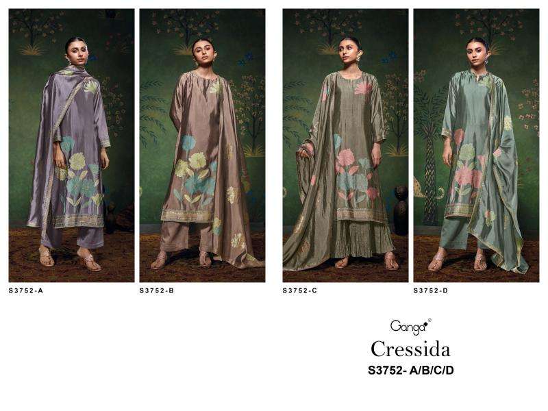 Ganga cressida 3752 Dress material market in Delhi