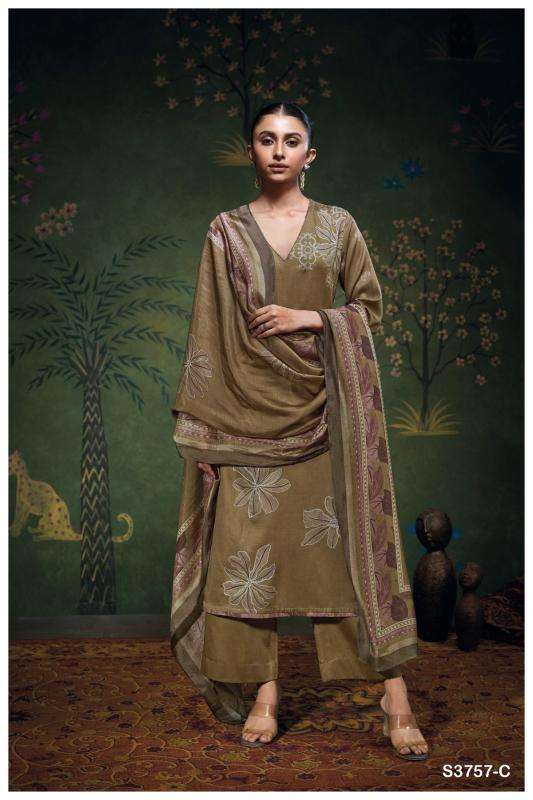 Ganga delara 3757 Indian dress materials