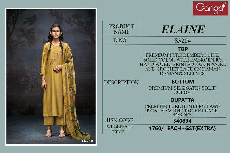 Ganga elaine 3204 Buy dress material online at best price