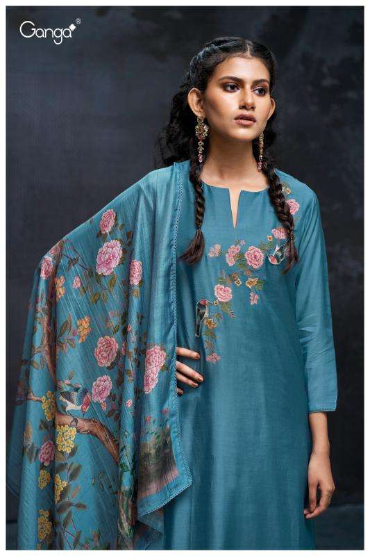 Ganga elaine 3204 Buy dress material online at best price