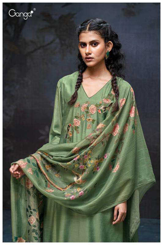 Ganga elaine 3204 Buy dress material online at best price