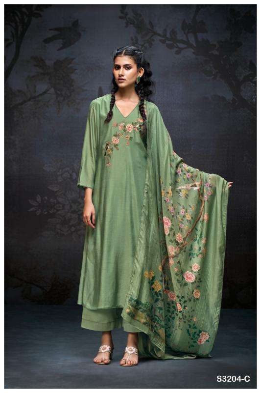 Ganga elaine 3204 Buy dress material online at best price