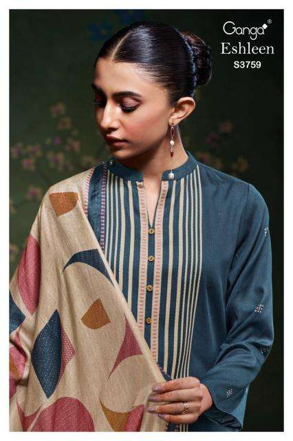 Ganga eshleen 3759 Designer dress material wholesale