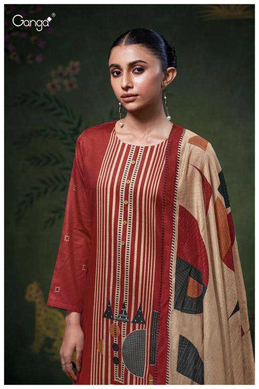Ganga eshleen 3759 Designer dress material wholesale