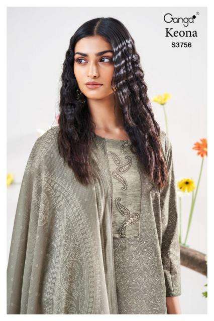 Ganga keona 3756 Wholesale dress materials suppliers