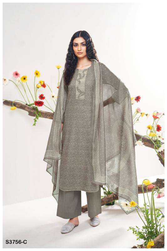 Ganga keona 3756 Wholesale dress materials suppliers