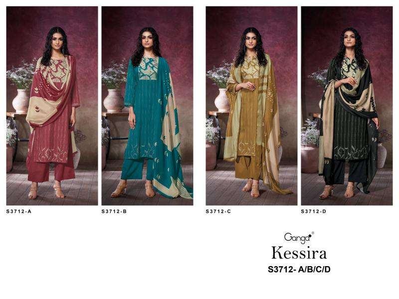 Ganga kessira 3712 Dress material wholesalers in Delhi