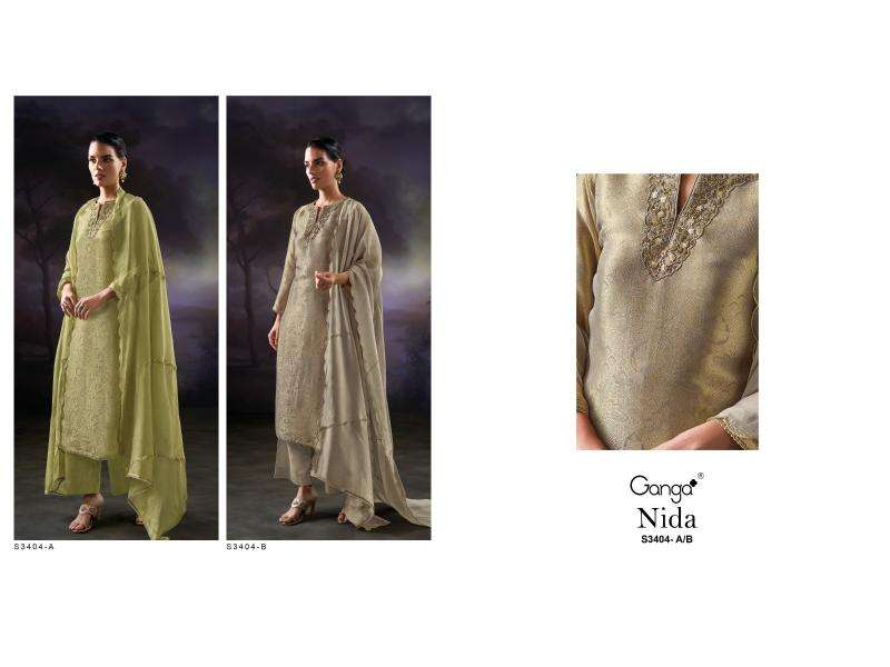 Ganga nida 3404 Dress materials for wholesale price