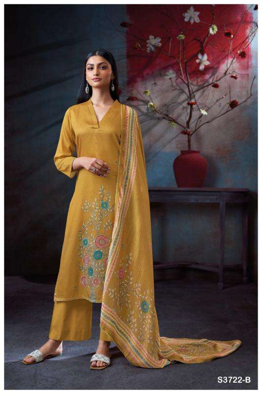 Ganga swaalina 3722 Wholesale dress materials suppliers