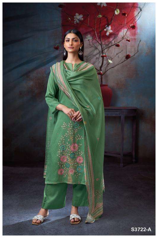 Ganga swaalina 3722 Wholesale dress materials suppliers