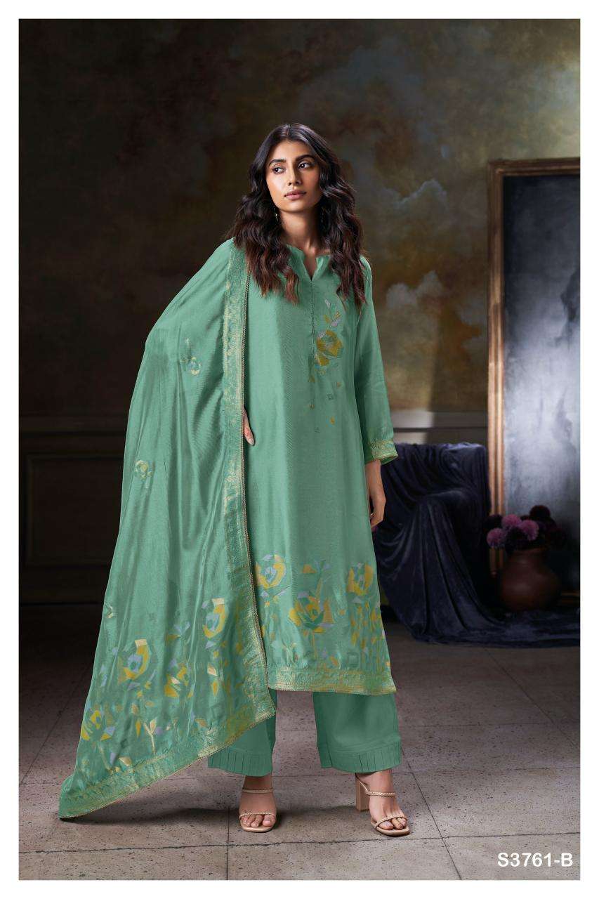 Ganga vayla 3761 Wholesale dress material market in India